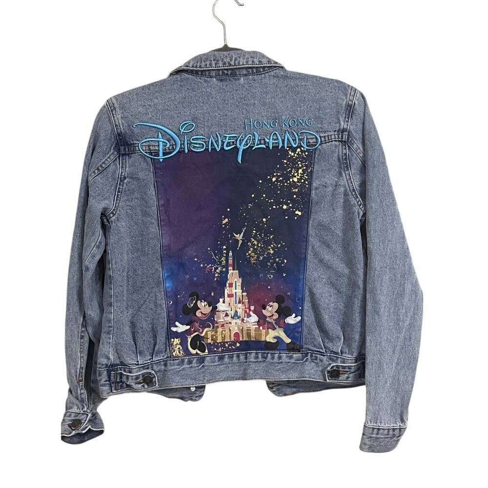 Hong Kong Disneyland 15th Anniversary Denim‎ Jean Jacket Mickey Mouse M